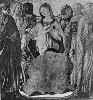 Madonna mit Kind zwischen Heiligen