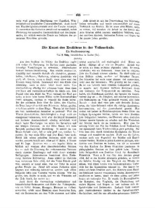 Die Kunst des Erzählens in der Volksschule : ein Konferenzvortrag ; (Schluß)