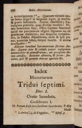 786-788, Index Materiarum Tridui septimi