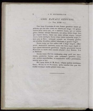 LXIII. Batavi Genuini. (Tab. LXIII)