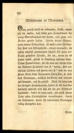Mühlmann an Marianen