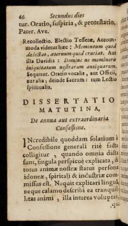 66-82, Dissertatio Matutina; ...