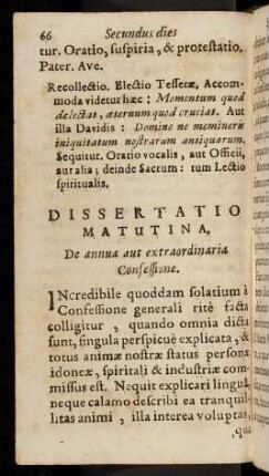 66-82, Dissertatio Matutina; ...