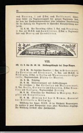 VIII. Stellungskämpfe bei Roye-Noyon