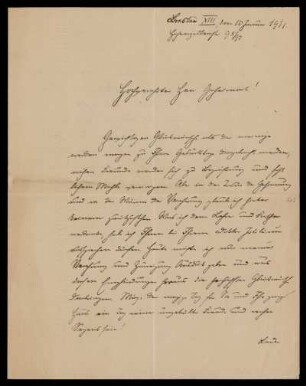 Brief von Felix Vierhaus an Otto von Gierke, Breslau, 10.1.1911
