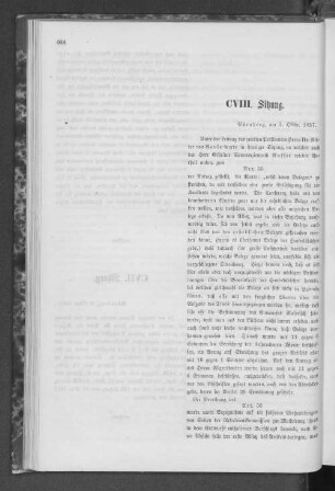 CVIII. Sitzung.