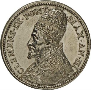 Medaille auf Papst Clemens IX. und auf die Heiligsprechung des Petrus von Alcantara und der Magdalena von Pazzi, 1669