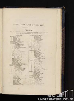 Classified List Of Orchids