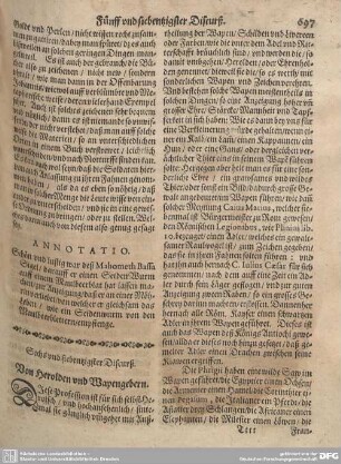 Sechs und siebenzigster Discurß. Von Herolden und Wapengebern.