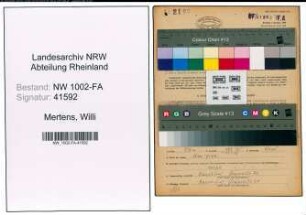 Entnazifizierung Willi Mertens, geb. 06.01.1900 (Kaufmann)