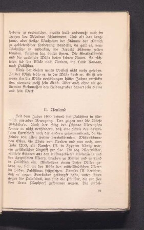 II. Neuland