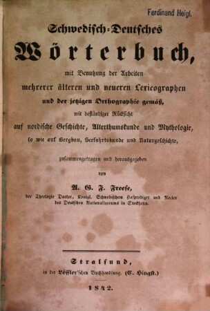 Schwedisch-deutsches Wörterbuch