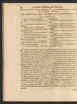 Caput XXXI. De Indiciis, Quae Ex Infamia Nascuntur.