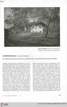51: Landschaftsmalerei : zur Ausstellung "Fünfzig Jahre Münchener Landschaftsmalerei und Bildnisplastik" in der Neuen Pinakothek