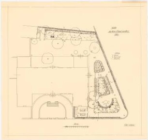 Garten Stein, Köln: Lageplan des Gartens des Herrn Consul von Stein, 1:100