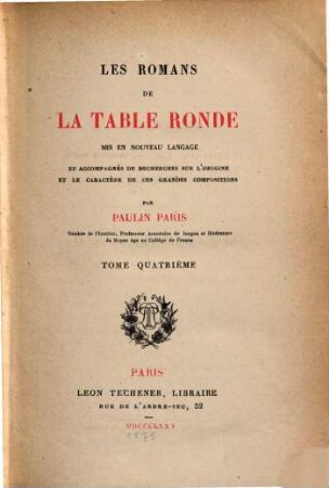 Le Roman de Lancelot du Lac : (hrsg. von Paulin Paris). 2 = 4