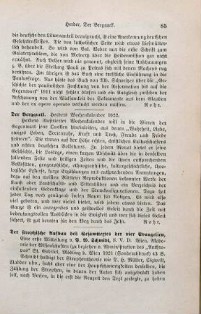 85 [Rezension] Stifter, Adalbert, Der Bergquell