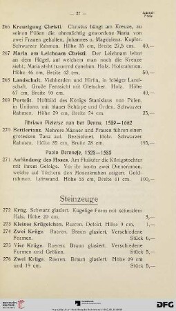 Steinzeuge (Nr. 272-280)