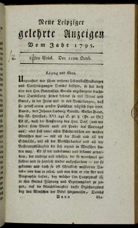 82stes Stück. Den 12ten Octob.