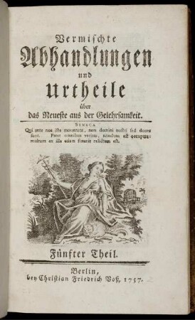 3: Vermischte Abhandlungen und Urtheile über das Neueste aus der Gelehrsamkeit