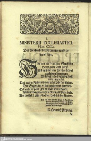 I. Ministerii Ecclesiastici