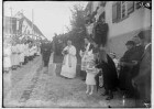 Primizfeier Bayer in Emerfeld 1935; Prozessionsteilnehmer und Pfarrer