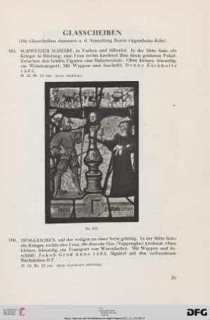 Glasscheiben (Nr. 165-174)
