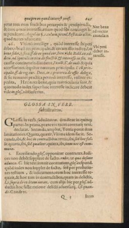 Glossa In Verb. subtilitatem.