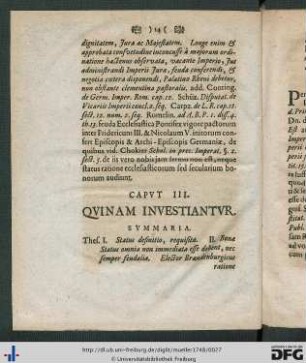 Caput III. Quinam Investiantur.