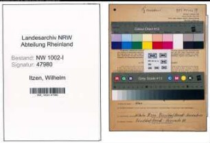 Entnazifizierung Wilhelm Itzen, geb. 20.05.1880 (Arbeiter)