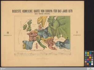 Neueste komische Karte von Europa