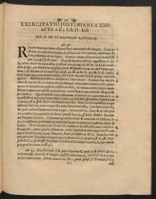 Exercitatio Iustinianea XXIV. ad Tit. 2. & 3. Lib. IV. Inst.
