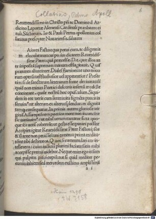 Fasti maiores : mit Widmungsbrief und Gedicht des Autors an Kardinal Ardicino della Porta