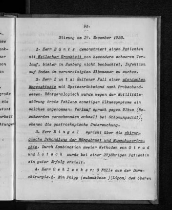 Sitzung am 27. November 1923.