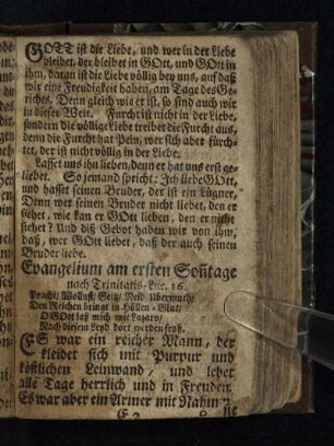 Evangelium amersten Sonntage [ - ] Evangelium am Tage der Kirchweihung