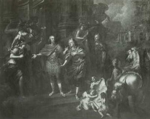 Abschied Augusts des Starken von seinem Sohne, dem Sächsischen Kurprinzen Friedrich August bei Antritt seiner Cavalierstour