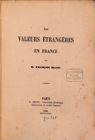 Des valeurs étrangères en France