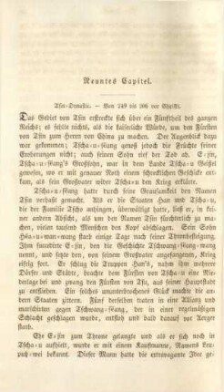 Neuntes Capitel. Tsin-Dynastie. - Von 249 bis 206 vor Christi