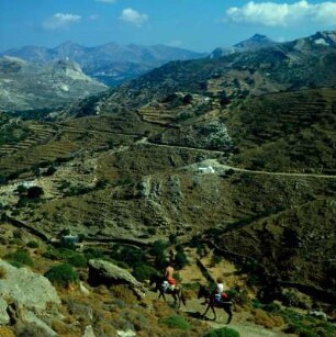 Naxos, Gebirgslandschaft auf der Südseite des Zas-Gipfels