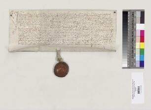 Hans Widenpaur von Aiterhofen verkauft Peter Zötl von Aiterhofen die Erbrechte an der Hube in Aiterhofen, genannt Praitenhub, die zum Kloster St. Emmeram gehört. S: Abt Hartung von St. Emmeram
