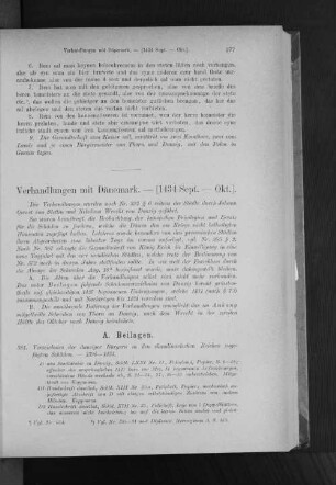 Verhandlungen mit Dänemark. - (1434 Sept. - Okt.).