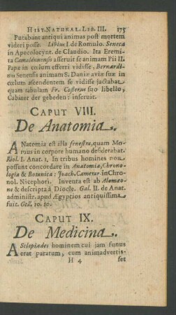 Caput VIII. De Anatomia.