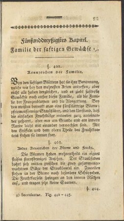 Fünfunddreyßigstes Kapitel. Familie der saftigen Gewächse.