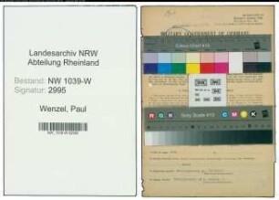 Entnazifizierung Paul Wenzel , geb. 12.05.1905 (Hilfsfachmeister)