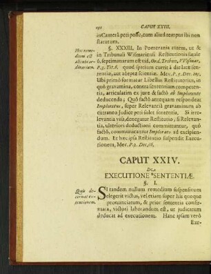 Caput XXIV. De executione sententia