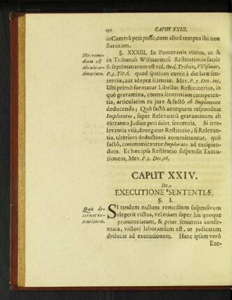 Caput XXIV. De executione sententia