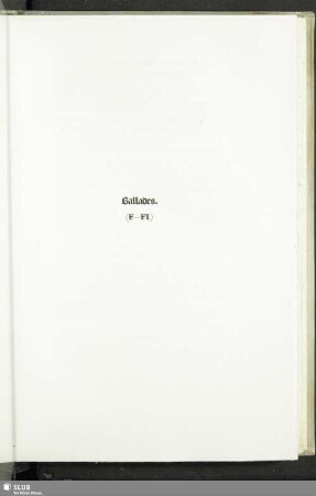 Ballades. (X-XL)