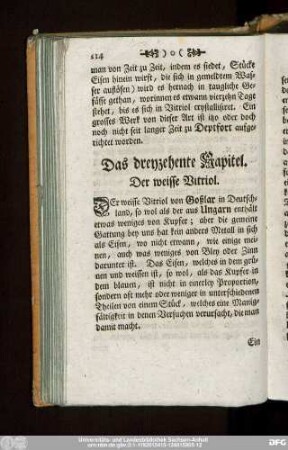 Das dreyzehente Kapitel. Der weisse Vitriol.