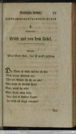 8. Erlöse uns von dem Uebel