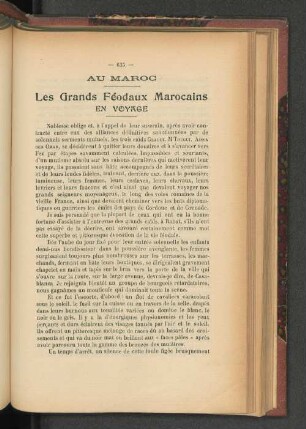Au Maroc. Les Grands Féodaux Marocains en Voyage.